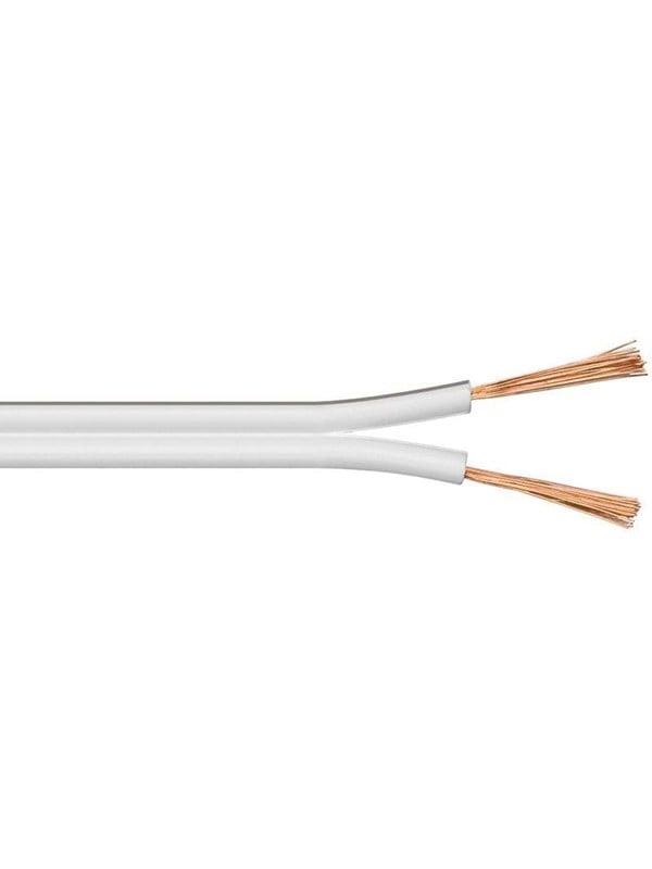 Højttalerkabel 2,5mm Hvid 50m - Black Friday Tilbud