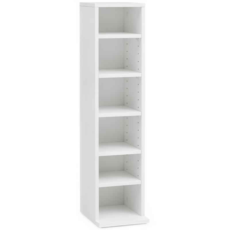 Moderne Hvid Bogreol med 6 Rum - Black Friday Udsalg!