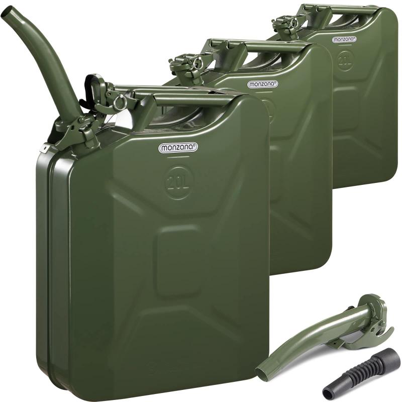 Metalbeholder 20l Sæt á 3 med Tud - Black Friday Udsalg