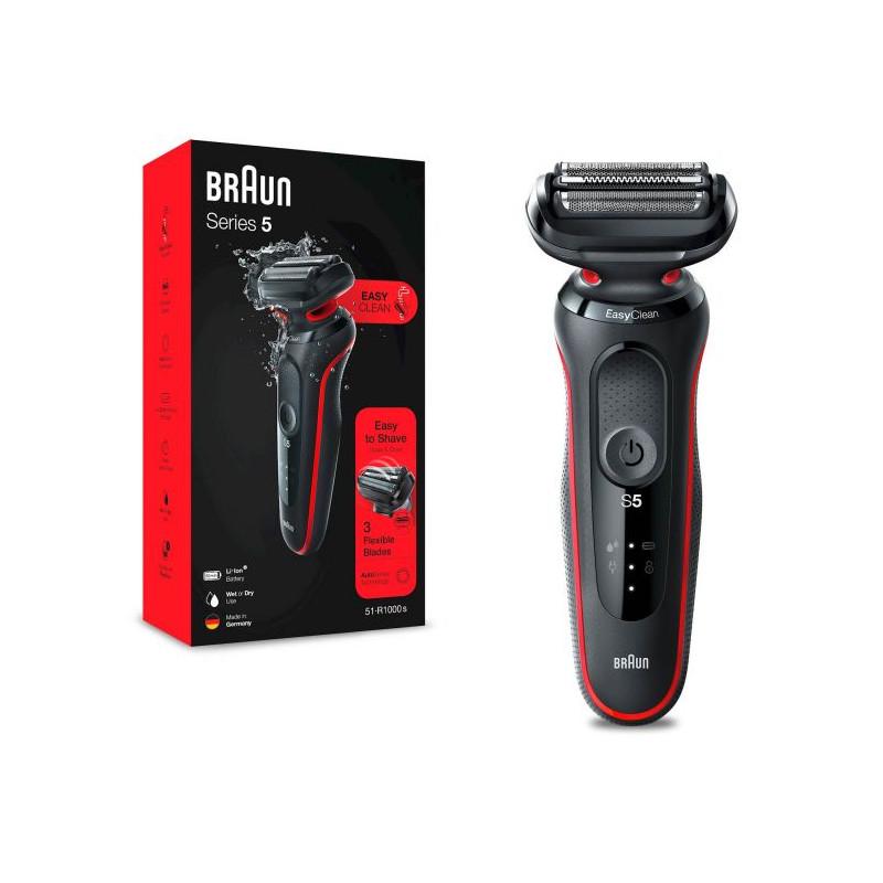 Braun 51 R1000s Rød Herreshaver - Black Friday Udsalg