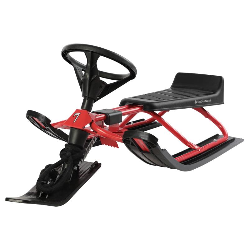 Snow Rider Styreslæde med Bremse - Black Friday Udsalg!