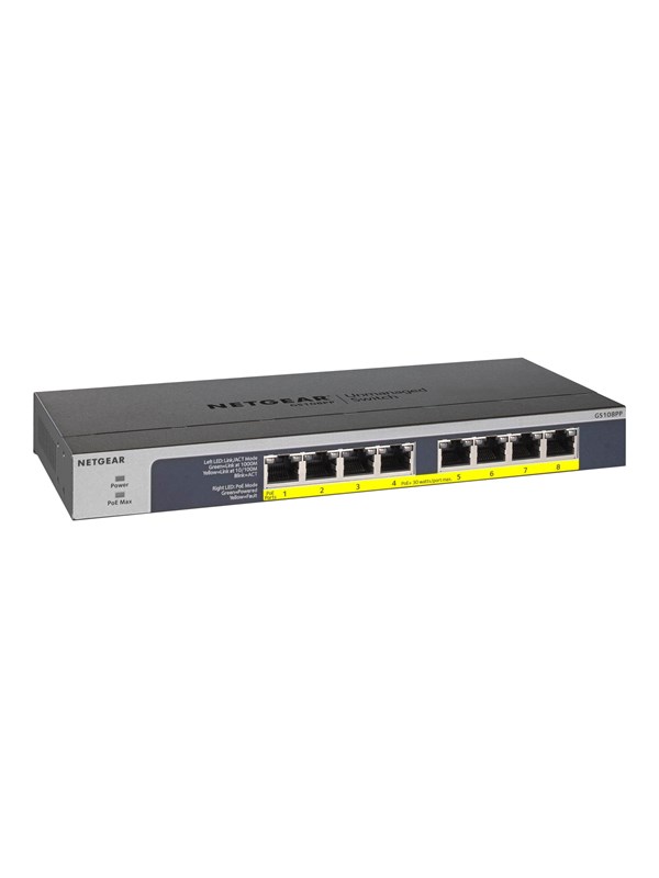 Gs108pp 8 Port Gigabit Ethernet High Power Poe+ Unmanaged Switch With Flexpoe (123w) Black Friday Netgear Udsalg