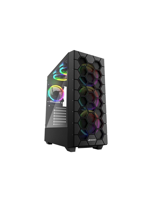 Rgb Hex   Mid Tower   Atx   Kabinet   Tower   Sort Black Friday Sharkoon Udsalg