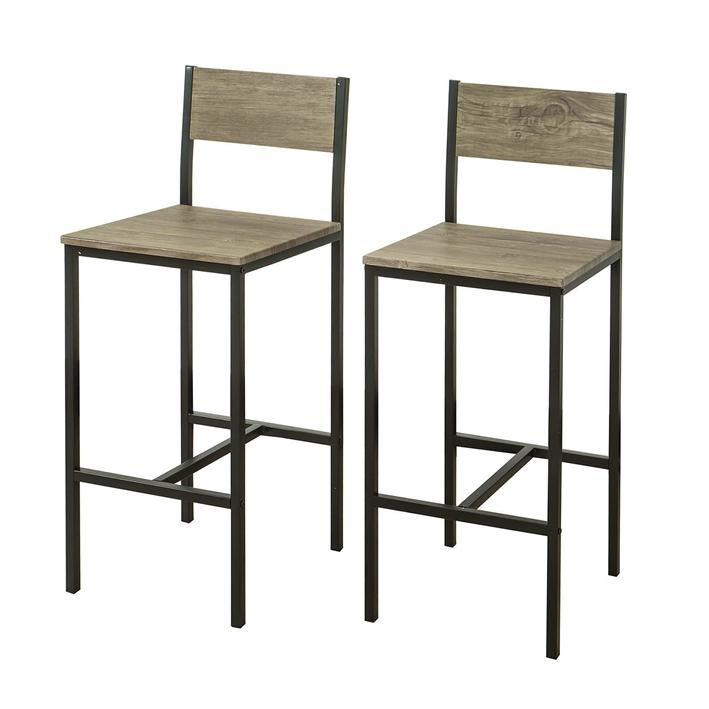 Høje Barstole I Mdf Træ, 2 Stk Black Friday Sobuy Udsalg