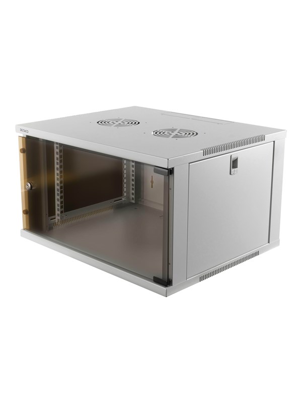 19 5406w   6u   Wall Mount Rack Cabinet Black Friday Deltaco Udsalg