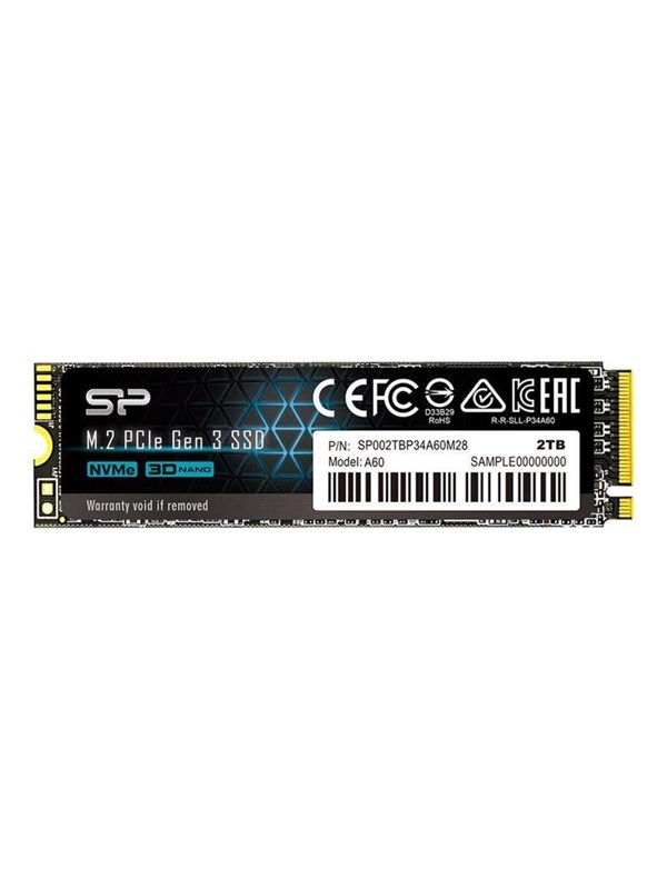 P34a60 Ssd   2tb   M.2 2280   Pcie 3.0 Black Friday Silicon Power Udsalg