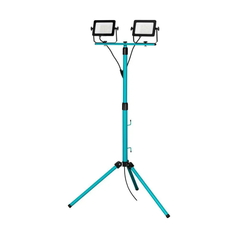Arbejdslampe Stativ 2x30w 2x2500lm Ip65 Turkis   Arbejdslampelampe   900541 Black Friday Eglo Udsalg