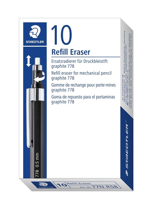 Viskelæder Refill Til Stiftblyant 778, 10 æsker á 10 Stk Black Friday Staedtler Udsalg