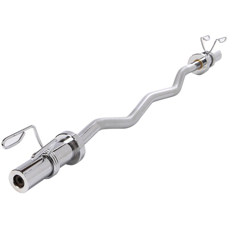 120 Cm Curlstange Til Fitness   50mm, 110kg, Belastningskapacitet, Forkromet Stål, Fjederlås   Sz Stang, Håndvægtstang Black Friday Ff Europe Udsalg