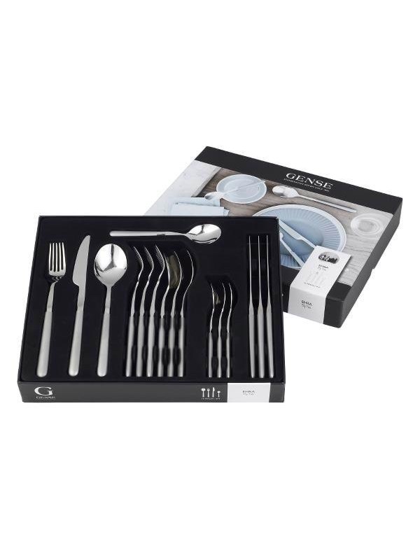 Cutlery Set Ehra 16 Pcs Mat Steel Black Friday Gense Udsalg