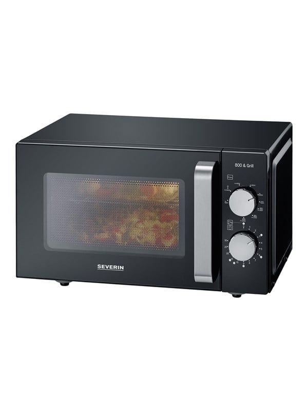Mw 7762   Microwave Oven With Grill   Freestanding   Black Stainless Steel Black Friday Severin Udsalg