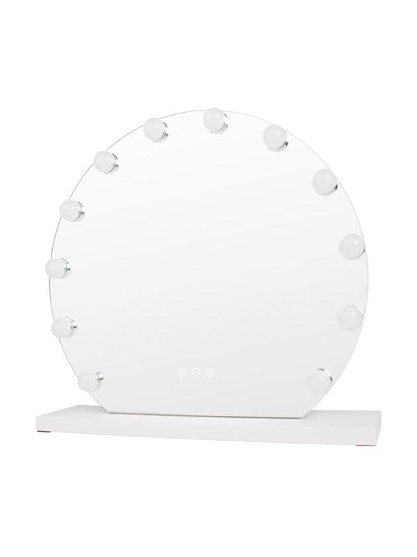 London Round Makeup Mirror With 12 Led Lights Black Friday Uniq Udsalg