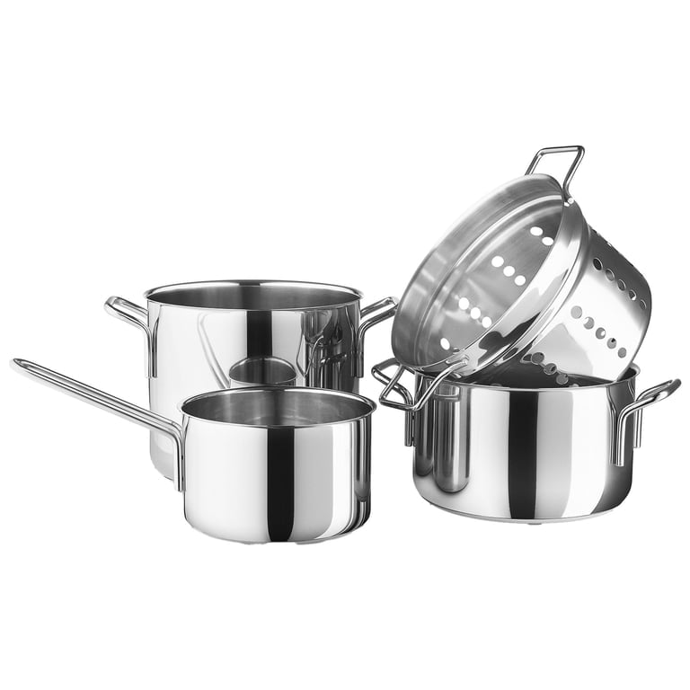 Grydesæt Med Pastaindsats 4 Dele Black Friday Eva Trio Udsalg