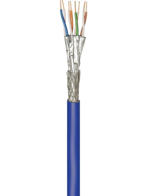 Lan S Ftp Cat 7a Duplex   Blå   100 Meter Black Friday Pro Udsalg