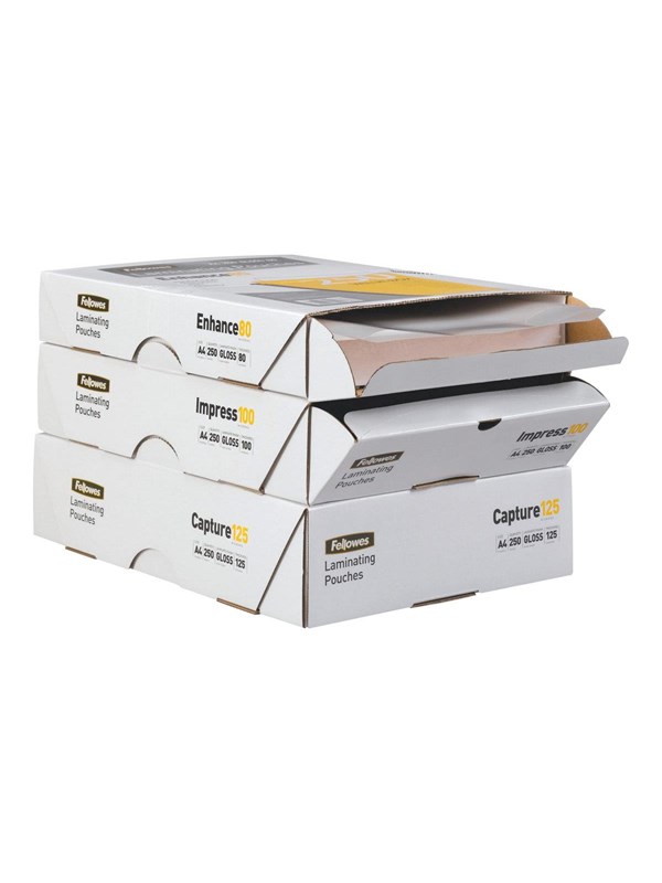 Laminating Pouches Enhance 80 Micron Black Friday Fellowes Udsalg