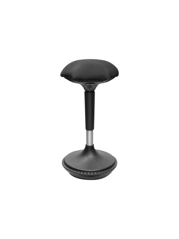 Height Adjustable Wobble Stool For Sit Stand Desk Skammel   Abs Gummi   Op Til 120 Kg Black Friday Logilink Udsalg