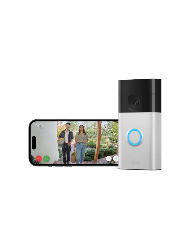 Battery Video Doorbell (satin Nickel) + Chime (2nd Gen)   Eu Plug Black Friday Ring Udsalg