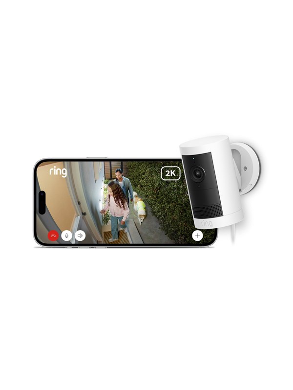 Outdoor Cam Plus Plug In, White Black Friday Ring Udsalg