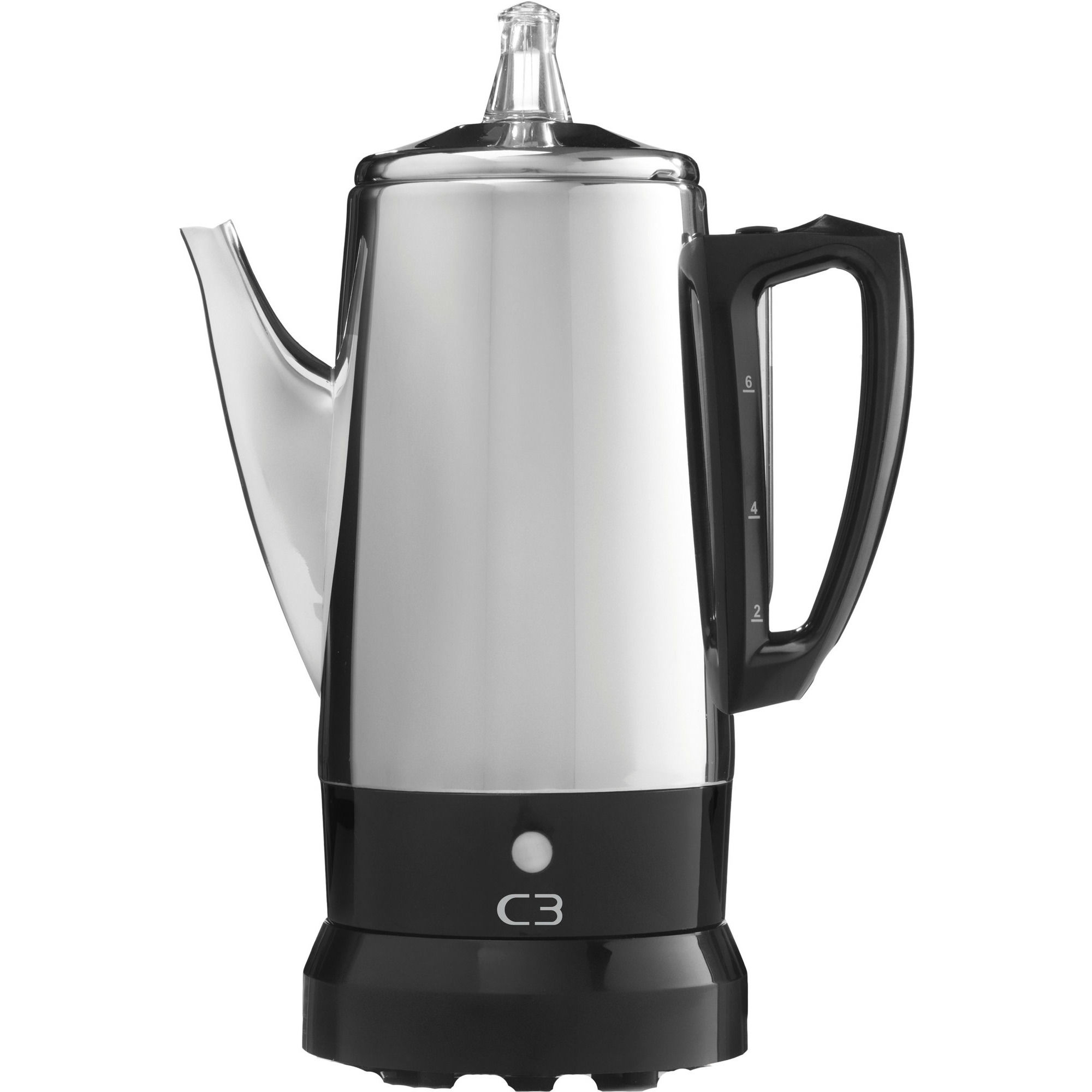Ledningsfri Klassisk Perkolator, 6 Kopper Black Friday C3 Udsalg