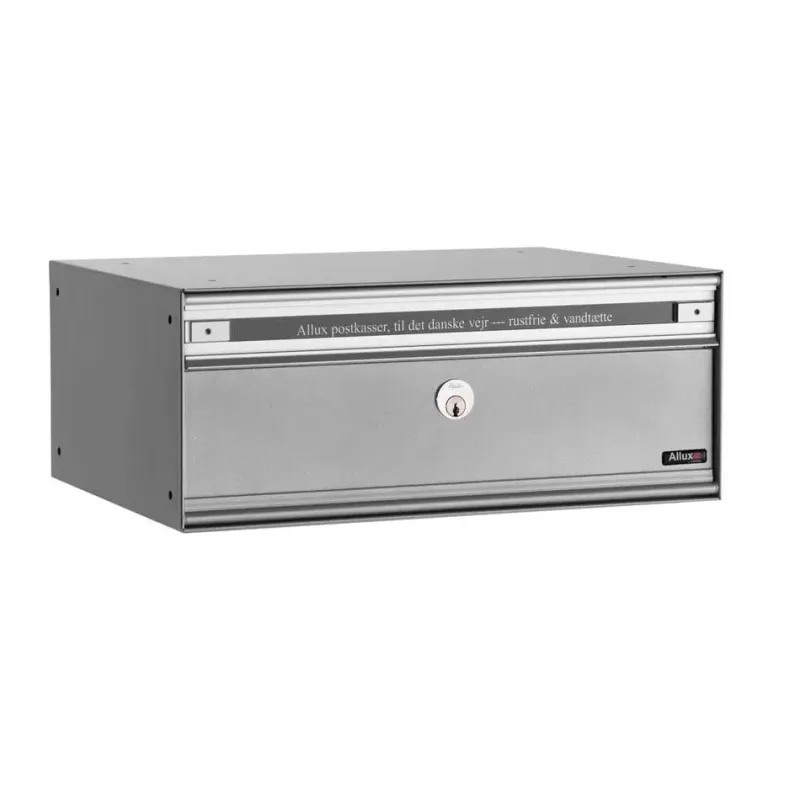 Pc2   Uden Lås 1 Modul Alu. Grå M. Stållåge Systempostkasse   F47855 1g Black Friday Allux Udsalg