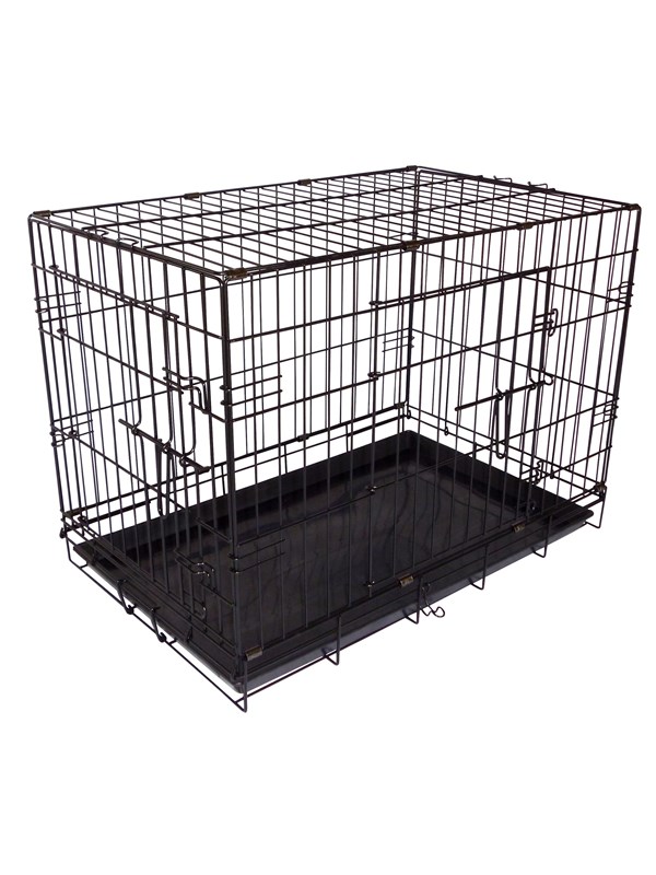 , Sort Hundebur I Stål   93 X 57,5 X 65,5 Cm Black Friday Dogman Udsalg