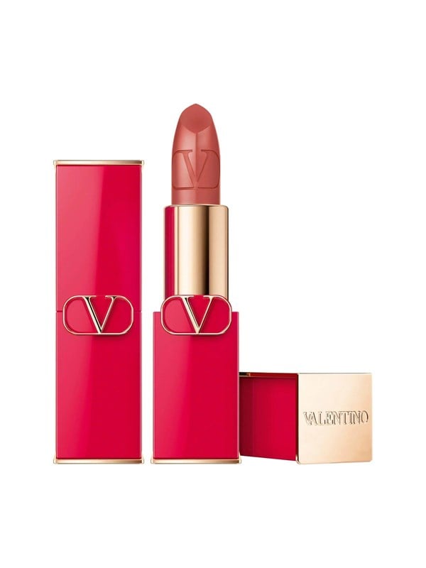 , Rosso, Satin Finish, Cream Lipstick, 100r, Refillable, 3.5 G Black Friday Valentino Udsalg