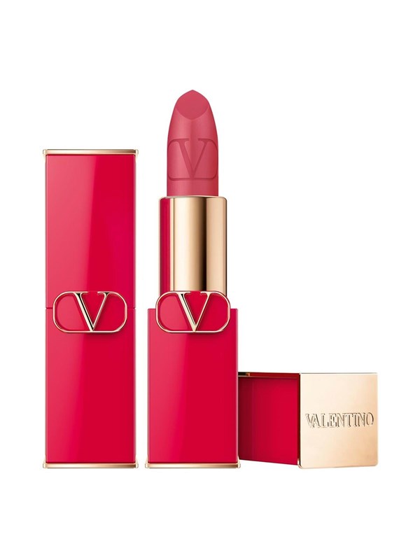 , Rosso, Matte, Cream Lipstick, 102r, Refillable, 3.5 G Black Friday Valentino Udsalg