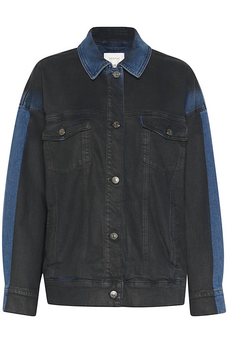 Jakke   Timmiegz Oz Jacket   Blue Black Washed Black Friday Gestuz Udsalg