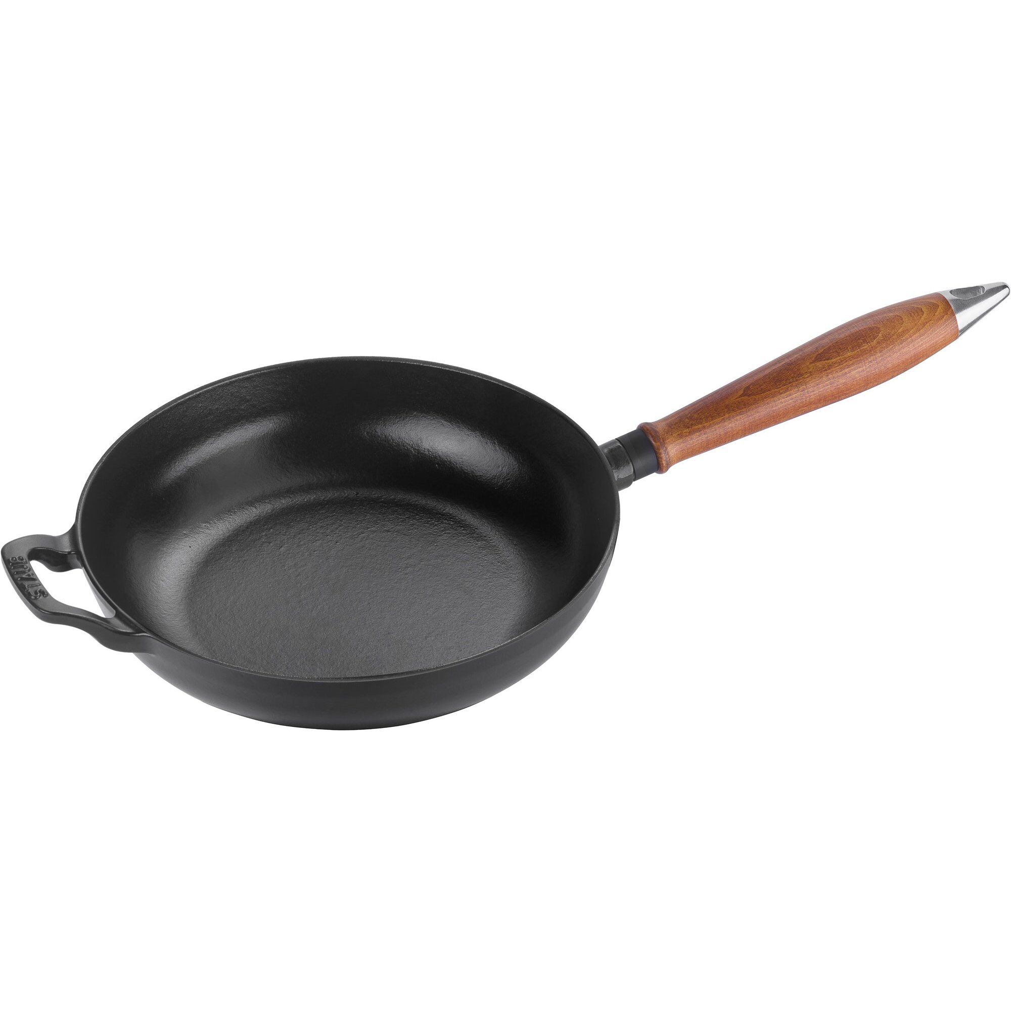 Vintage Stegepande Med Træhåndtag 24 Cm. Black Friday Staub Udsalg