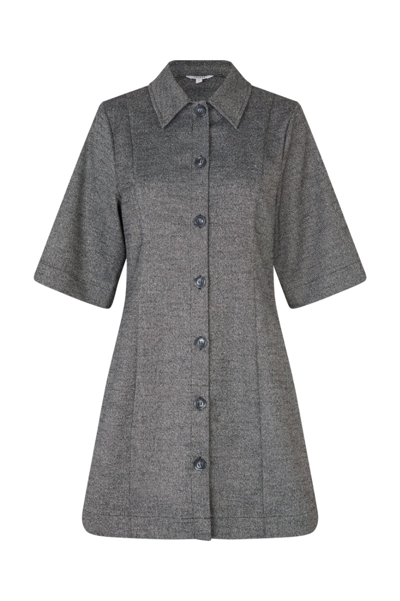 Kjole   Kalira M   Charcoal Melange (levering Midt August) Black Friday Mbym Udsalg
